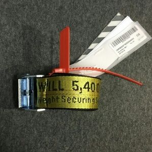 Off white industrial belt